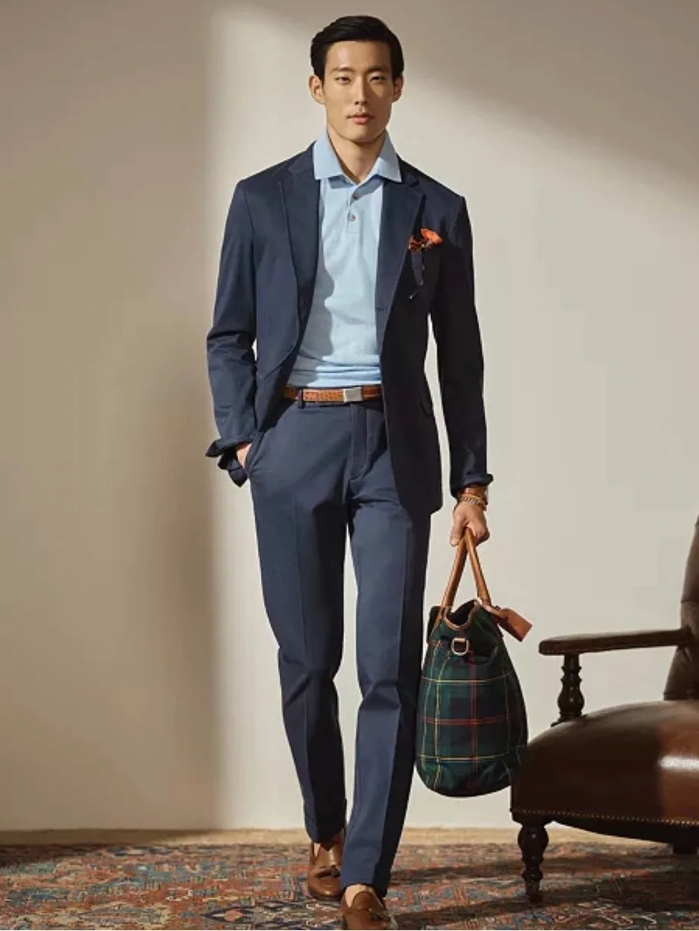 Polo by Ralph Lauren Men's Navy Two-Button Sport Coat 42R